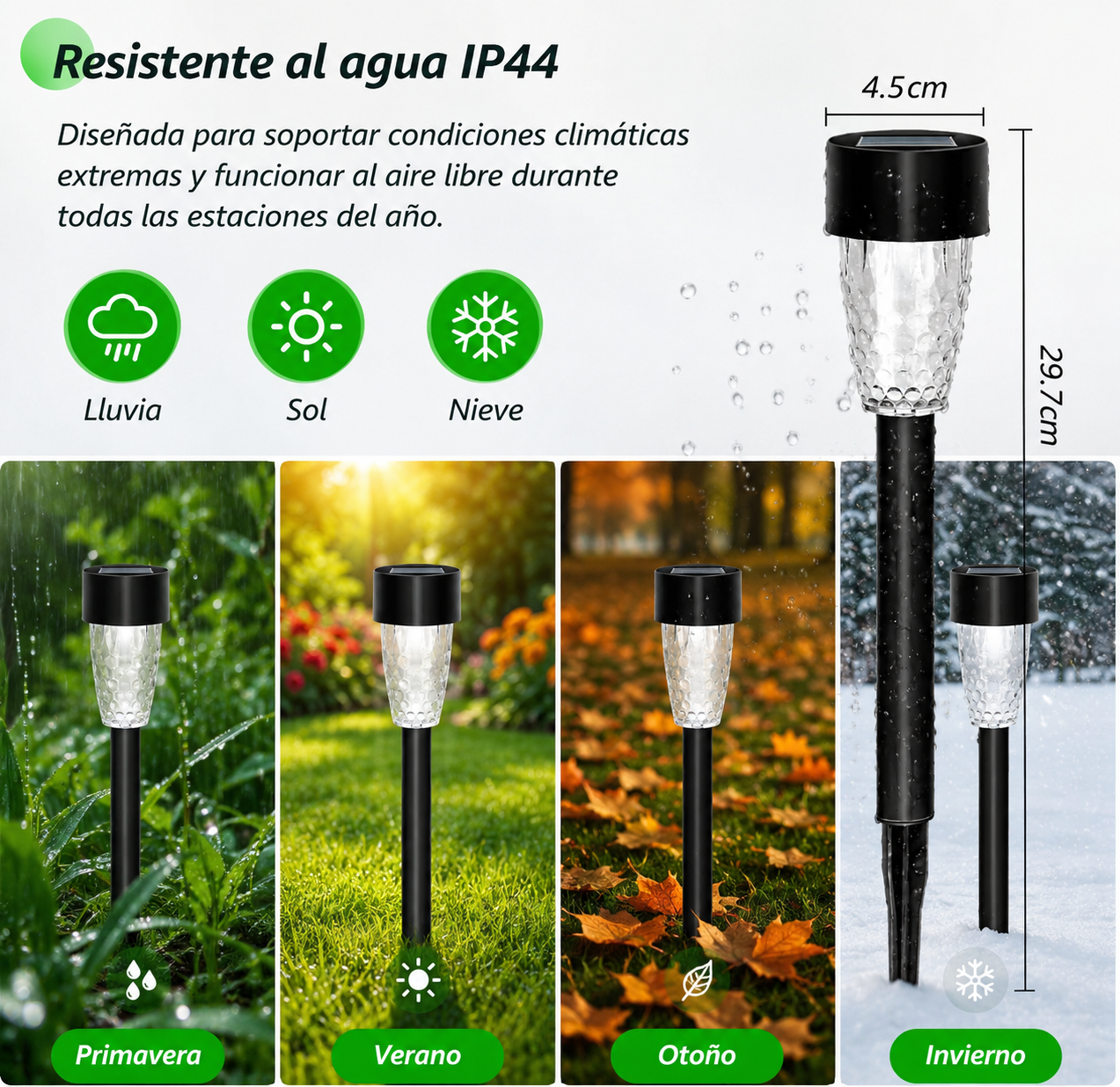 Luces Solares LED Exterior Jardín